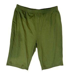 Green Simplee Small Women's Long Shorts Stretchy